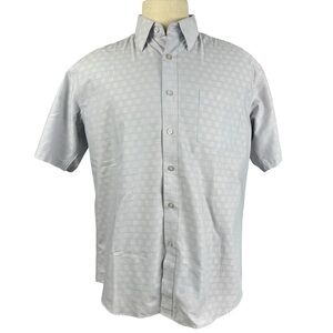 Avatar‎ Collection Short Sleeves Light Grey Button Down Shirt Men M (K10239)